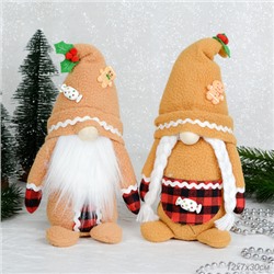 Новогоднее украшение Гном 12x7x30 см / B115 /уп 50/печенька (Мальчик)