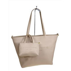 Женская сумка из искусственной кожи, цвет светло бежевый