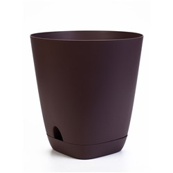 Горшок для цветов «Гранд», 15 л, d=29.5 см, h=31 см, пластиковый, с прикорневым поливом, фиолетовый