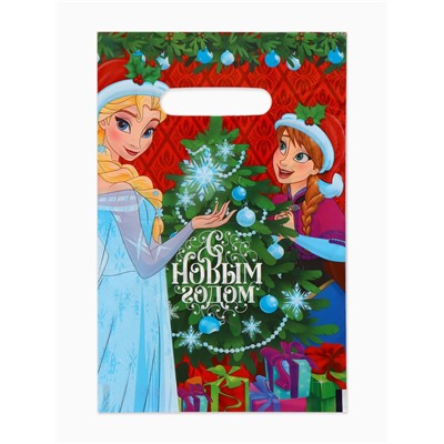 Пакет подарочный, полиэтилен, «С Новым годом», 20×30 см