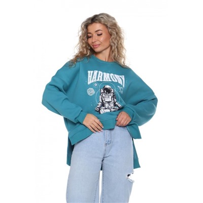 Толстовка женская ТЖ003-29ф (Сине-зеленый)