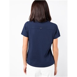 Футболка-поло с золотистыми пуговицами из премиального хлопка