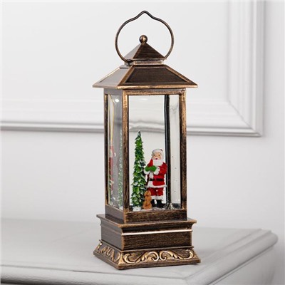 Светодиодная фигура «Дед Мороз и заяц» 10.5×27×10.5 см, пластик, батарейки ААх3 (не в комплекте), USB, свечение тёплое белое