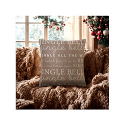 Наволочка декоративная новогодняя «Этель. Jingle bells», 40×40 см, велюр