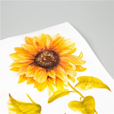 Наклейка интерьерная 3D «Подсолнухи», 50×35 см