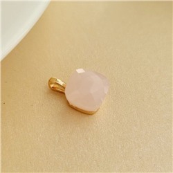 Комплект ювелирной бижутерии Дубайское золото, серьги, кулон и кольцо 18 р, покрытие позолота, цвет: розовый матовый, Уценка, арт. 08.1776