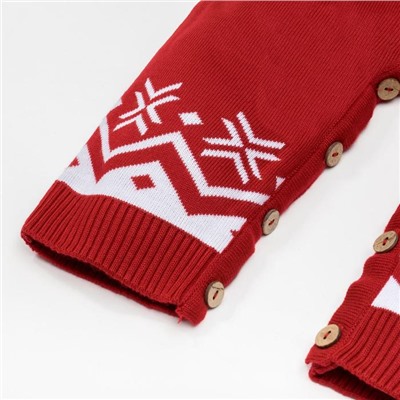 Комбинезон детский вязаный «Крошка Я. Оленята», рост 80-86 см