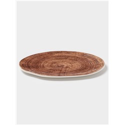 Блюдо для подачи Magistro Wood, 16×14×0.6 см, фарфор, коричневая