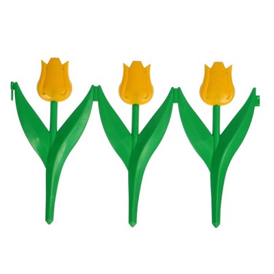 Ограждение декоративное, 30×225 см, 5 секций, пластик, жёлтый цветок, «Тюльпан»