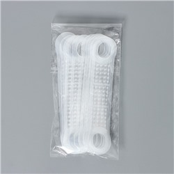 Накладки силиконовые для плечиков, антискользящие, набор 10 шт., 10×2.2 см, белые