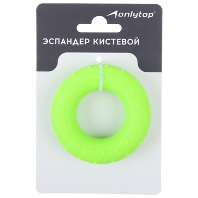 Эспандер кистевой ONLYTOP, массажный, 30 кг, цвет зелёный