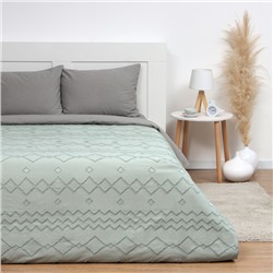 Покрывало 1.5-спальное LoveLife Tufting: Орнамент, 150×220±5 см, микрофайбер, зелёное