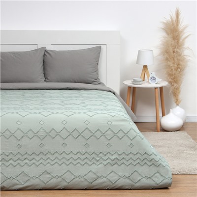 Покрывало 1.5-спальное LoveLife Tufting: Орнамент, 150×220±5 см, микрофайбер, зелёное