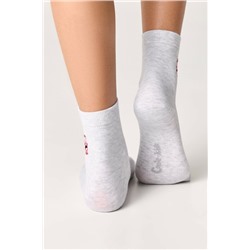 Детские носки CONTE-KIDS Однотонные хлопковые носки с вышивкой TIP-TOP