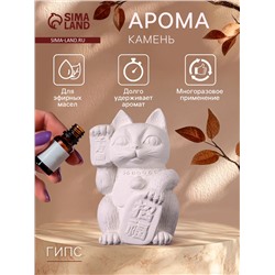 Аромакамень для эфирных масел «Фигурка. Кот фэншуй», для шкафа, гипс, 7×5×5 см