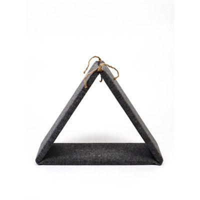 Когтеточка «Оптимат», 44×20×44 см, ковролиновая, трехсекционная, серая