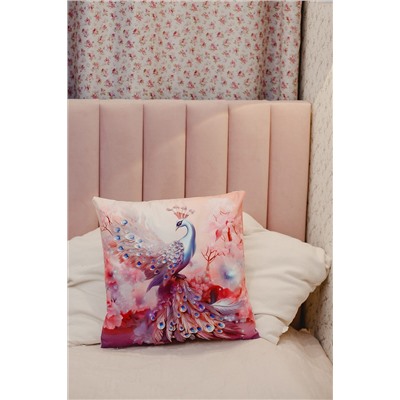 Наволочка декоративная декоративная 3 шт Павлины 3D НАТАЛИ, 1209568