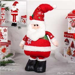 Новогоднее украшение Дед Мороз на телескопических ножках 40/70см / HS2022 /уп 36/