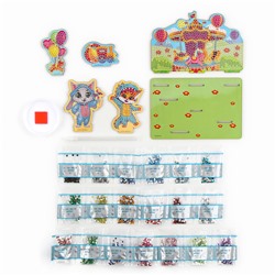 Алмазная мозаика для детей с частичным заполнением на фигурках «Милые Зверята»