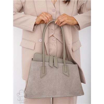 Сумка женская кожаная 6005L l.gray Polina&Eiterou