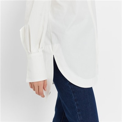 Рубашка женская с рукавами фонариками MINAKU: Casual Collection, размер 46, белая