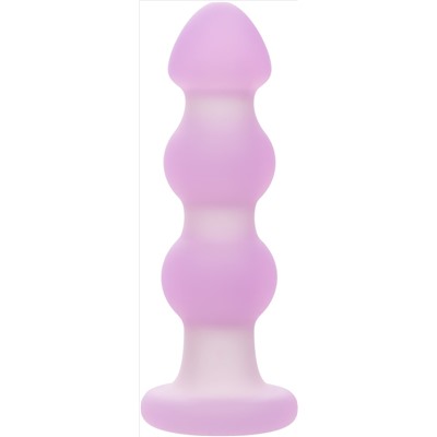 Сиреневая анальная пробка-ёлочка Beaded Probe - 10,7 см.