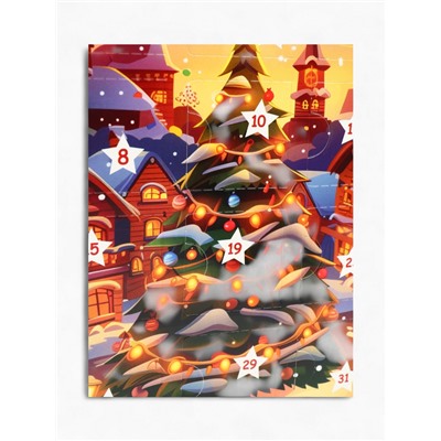 Адвент календарь с мёдом «С Новым Годом», облепиха, кедровые орешки, малина, цитрус, клубника (12 шт. × 30 г)