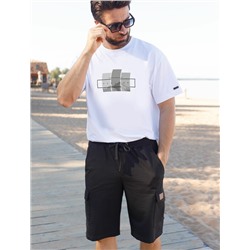 Шорты-карго из легкого футера