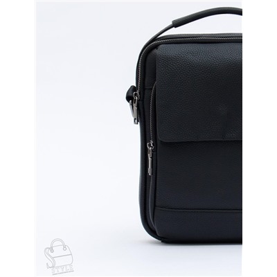 Сумка мужская кожаная 9747H black Heanbag в Новосибирске