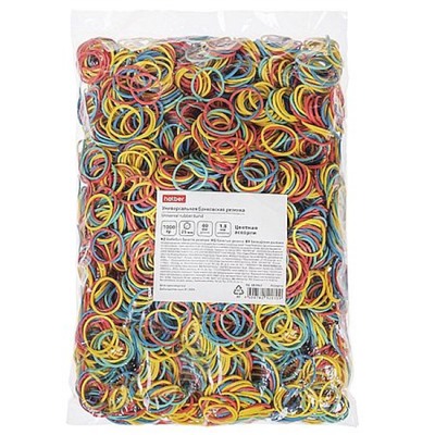 Резинка для денег 1000гр 25мм цветная в пакете (083963) Хатбер