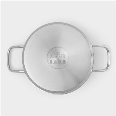 Кастрюля LUXSTAHL, 3 л, d=21.5 см, h=9.5 см, капсульное дно, индукция, нержавеющая сталь