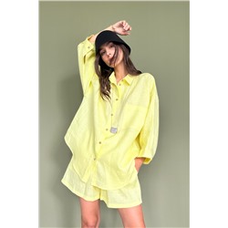 Костюм лён  SET019/30/Лимонный