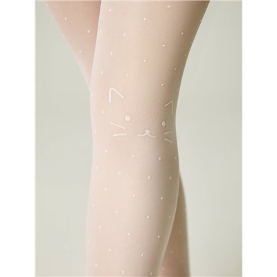 CONTE Колготки в точку с рисунком «кот» KATIE