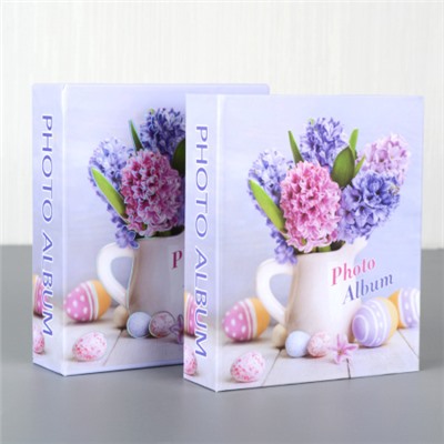 Фотоальбом 40 фото 10х15 Цветы / 9528 /уп 72/ (персиковый)