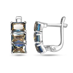 Серьги, мистик кварц синий, Феникс