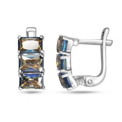 Серьги, мистик кварц синий, Феникс