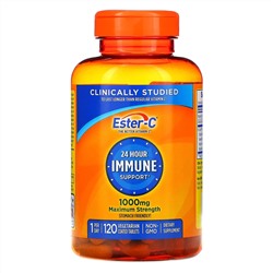 Nature's Bounty, Ester-C, 1000 мг, 120 вегетарианских таблеток, покрытых оболочкой