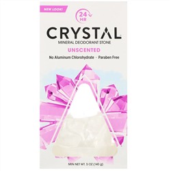 Crystal Body Deodorant, Mineral Deodorant Stone, Unscented, 5 oz (140 g)