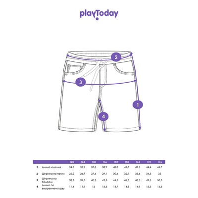 Шорты текстильные джинсовые для мальчиков