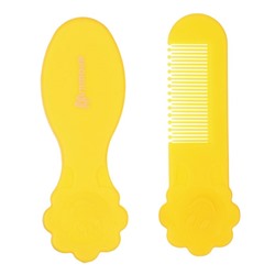Расчёска детская, щётка для волос в наборе Крошка Я «Цветочек», желтый