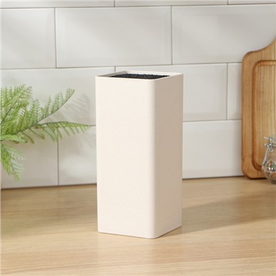 Подставка для ножей с наполнителем Доляна «Нежность», 22×9 см, цвет бежевый