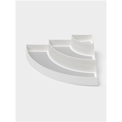 Подставка для специй 3 яруса Griten, угловая, 30×30×8.7 см, белая