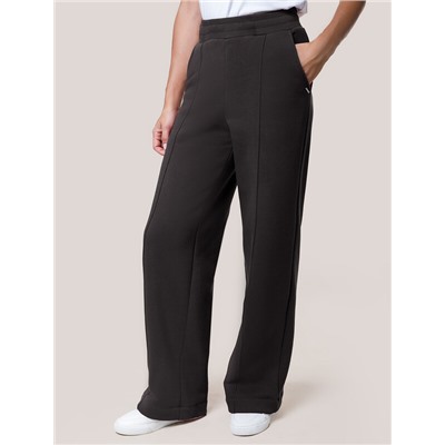 Брюки теплые прямые из футера трехнитики c начесом