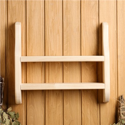 Полка для бани и сауны, 44×39×9 см, деревянная, 2 яруса, «Добропаровъ»