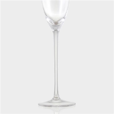 Бокал для шампанского «Орион», 300 мл, 7×27.5 см, стекло, с золотой отводкой, прозрачный