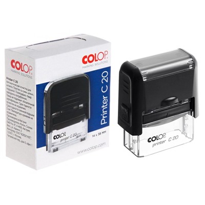 Оснастка для штампа автоматическая, COLOP Printer Сompact 20, 38 x 14 мм, корпус чёрный