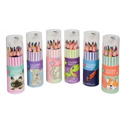 Карандаши пластиковые 12цв "FUNCOLOR" УКОРОЧЕННЫЕ в картонной тубе с точилкой 30-0091 Bruno Visconti