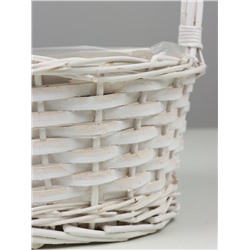 Корзина плетёная Decatur, ива, белый
