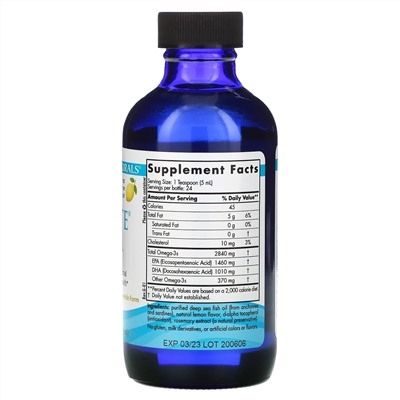 Nordic Naturals, Ultimate Omega, со вкусом лимона, 2840 мг, 119 мл (4 жидк. унции)