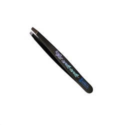 Mertz Пинцет косметический скошенный 255, черный, 10 см 1892